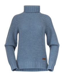 Pullover Bergans Nordmarka Merino High Neck Jumper Damen Husky Blue