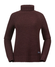 Jumper Bergans Women Nordmarka Merino High Neck Jumper Amarone Red