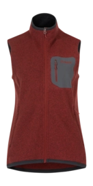 Body Warmer Bergans Women Kamphaug Knitted Vest Chianti Red