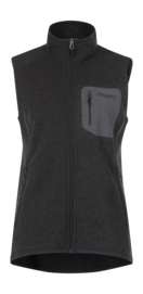 Body Warmer Bergans Women Kamphaug Knitted Vest Dark Shadow Grey