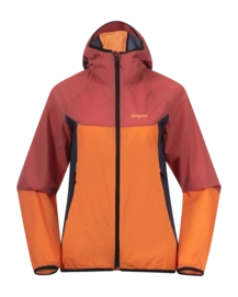 Jacke Bergans Vaagaa Windbreaker Jacket Damen Faded Orange/Rusty Dust/Navy Blue
