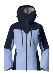 Jacket Bergans Women Tind 3L Shell Jacket Blueberry Milk/Navy Blue