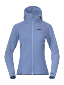 Vest Bergans Women Tind Merino Hood Jacket Blueberry Milk