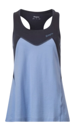 Vest Top Bergans Women Tind Wool Top Blueberry Milk/Navy Blue