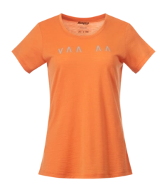 T-Shirt Bergans Vaagaa Explore Merino Tee Damen Faded Orange/Husky Blue
