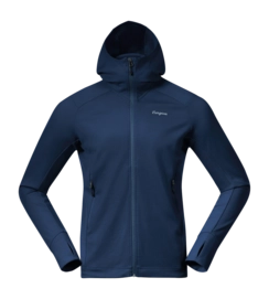 Sweatjacke Bergans Rabot Merino Tech Midlayer Hoodie Herren Navy Blue
