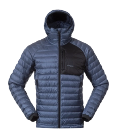 Jas Bergans Men Vaagaa Light Down Jacket Hood Granite Blue/Black