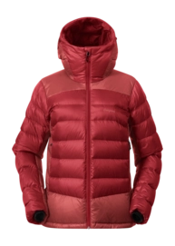 Jacket Bergans Women Vaagaa Allround Down Jacket Rusty Dust/Crimson Red