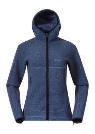 Sweatjacke Bergans Vaagaa Merino Terry Midlayer Hoodie Damen Granite Blue