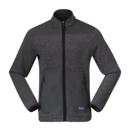 Sweatjacke Bergans Nordmarka ReWool Pile Midlayer Jacket Herren Solid Dark Grey/Dark Shadow Grey