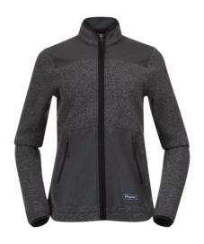 Sweatjacke Bergans Nordmarka ReWool Pile Midlayer Jacket Damen Solid Dark Grey/Dark Shadow Grey