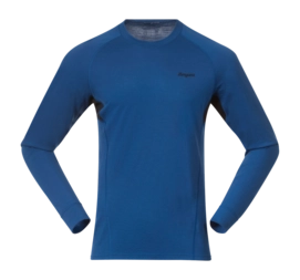 T-Shirt Manches Longues Bergans Homme Inner: Pure Merino Long Sleeve Dusty Space Blue/Black
