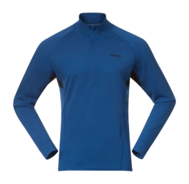 Pullover Bergans Inner: Pure Merino Half Zip Herren Dusty Space Blue/Black