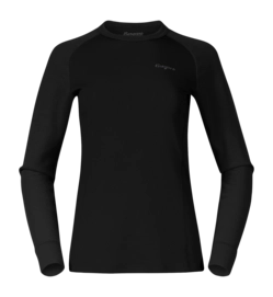 Langarmshirt Bergans Inner: Dual Merino Long Sleeve Damen Black