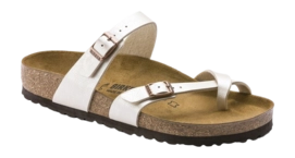 Slipper Birkenstock Women Mayari Birko-Flor Graceful Pearl White Narrow