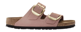 Slipper Birkenstock Women Arizona Big Buckle Nubuck Leather Old Rose Narrow