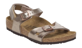Sandalen Birkenstock Rio AS Birko-Flor Graceful Kinder Taupe Narrow