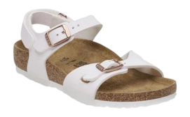 Sandalen Birkenstock Rio AS Birko-Flor Kinder White Narrow