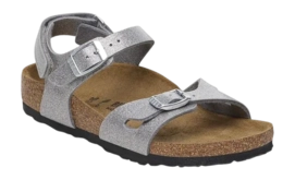 Sandalen Birkenstock Rio AS Birko-Flor Kinder Sparkling Light Silver Narrow
