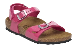 Sandalen Birkenstock Rio AS Birko-Flor Patent Kinder Patent Fuchsia Tulip Narrow