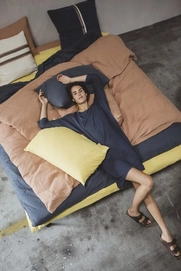 Bettwäsche Libeco Madison Navy Leinen