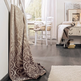 Jacquard Decke Ibena Solare Schatzkammer Braun
