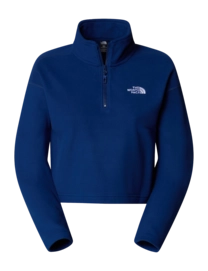 Zip Sweatshirt The North Face Women 100 Glacier Cropped 1/4 Zip Estate Blue