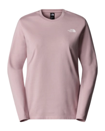 T-Shirt The North Face Women L/S Simple Dome Tee Metal Pink