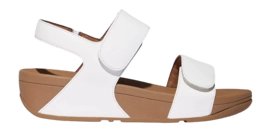 FitFlop Women Lulu Adjustable Leather Back-Strap Sandals Urban White