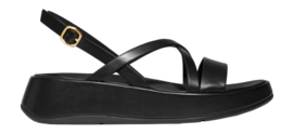FitFlop Women F-Mode Leather Flatform Strappy Back-Strap Sandals Deep Tan