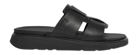 Tongs FitFlop Men Gen-FF Leather Fishmerman Slides All Black
