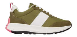 FitFlop Women F-Mode Flow Sneaker Nylon & Suede Mix Camo-Green Mix