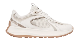 Sneaker FitFlop F-Mode Flow Suede/Mesh/Leder Flatform Sneaker Damen Urban White
