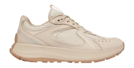 FitFlop Women F-Mode Flow Suede/Mesh/Leather Flatform Sneakers Stone Beige/Paris Beige