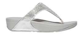 FitFlop Women Lulu Crystal-Mix Toe-Post Sandals Silver