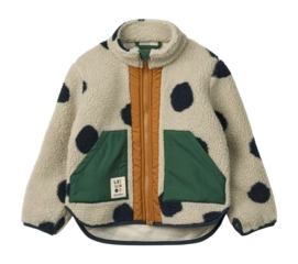 Jacke Liewood Noam Pile Jacket Kinder Beige Spot Dots / Forest