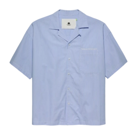 Hemd New Amsterdam Surf Association Wijk Shirt Unisex White Blue Stripes