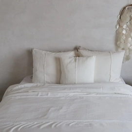 Bettwäsche Passion for Linen Arezzo Off White Baumwollsatin