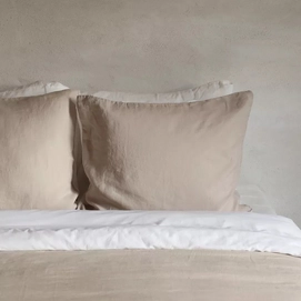 Bettwäsche Passion for Linen Belle White-Sand Gewaschenes Leinen