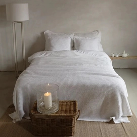 Bettwäsche Passion for Linen Belle White-White Gewaschenes Leinen