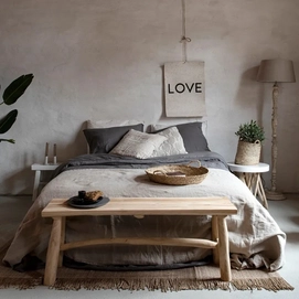 Bettwäsche Passion for Linen Maxime Dark Grey Gewaschenes Leinen