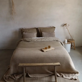 Bettwäsche Passion for Linen Remy Oak Gewaschenes Leinen