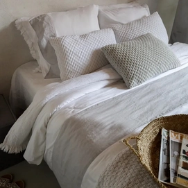 Bettwäsche House in Style Veneto White-Light Grey Baumwollsatin