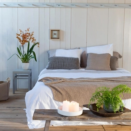 Bettwäsche House in Style Veneto White-Sand Baumwollsatin