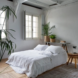 KissenbezügePassion for Linen Loulou White Gewaschenes Leinen