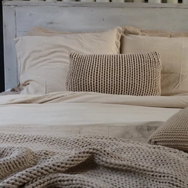 KissenbezügePassion for Linen Remy Light Beige Gewaschenes Leinen