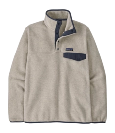Pullover Patagonia LW Synch Snap-T P/O Herren Oatmeal Heather w/Smolder Blue