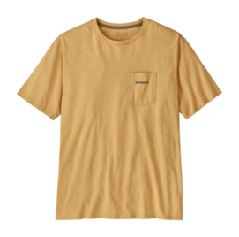 T-Shirt Patagonia Men Boardshort Logo Pocket Responsibili-Tee Beeswax Tan