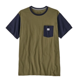 T-Shirt Patagonia Unisex Shop Sticker Pocket Responsibili-Tee Tent Green