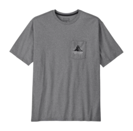 T-Shirt Patagonia Men Chouinard Crest Pocket Responsibili-Tee Gravel Heather